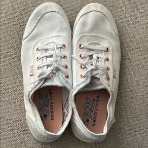 Skechers BOBS White Floral Sole Sneakers